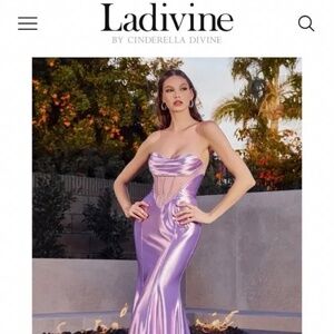 Ladivine CD294 Prom satin dress evening gown